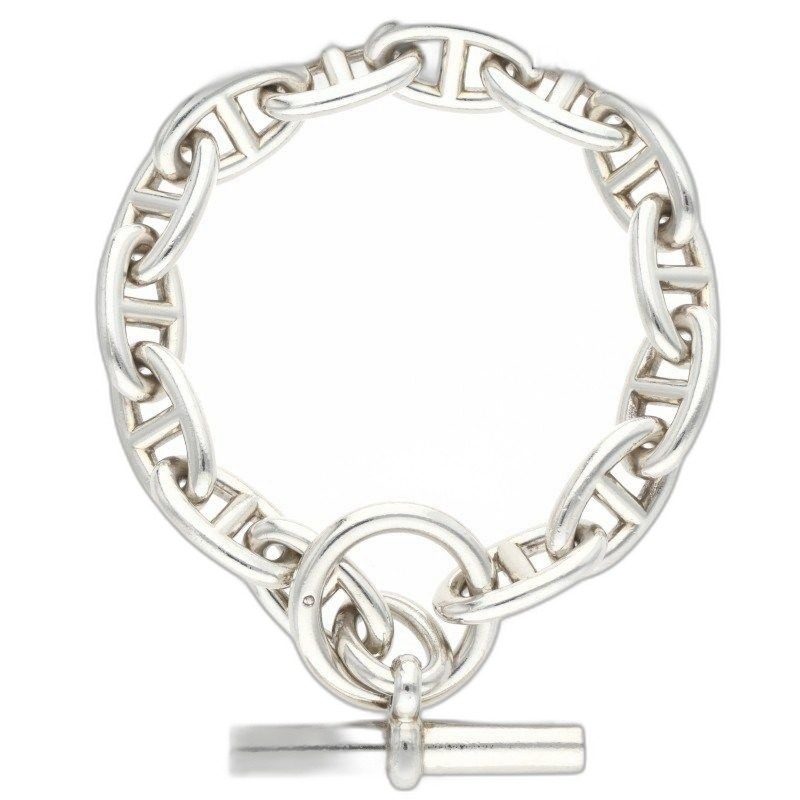 Hermes Chaine D'ancre GM Silver Bracelet