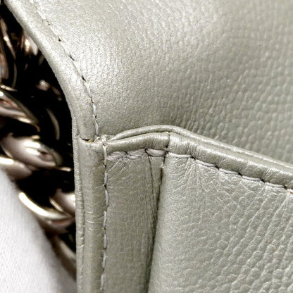 Chanel Shoulder Bag Boy Chanel Caviar Skin Gray Silver Hardware Women