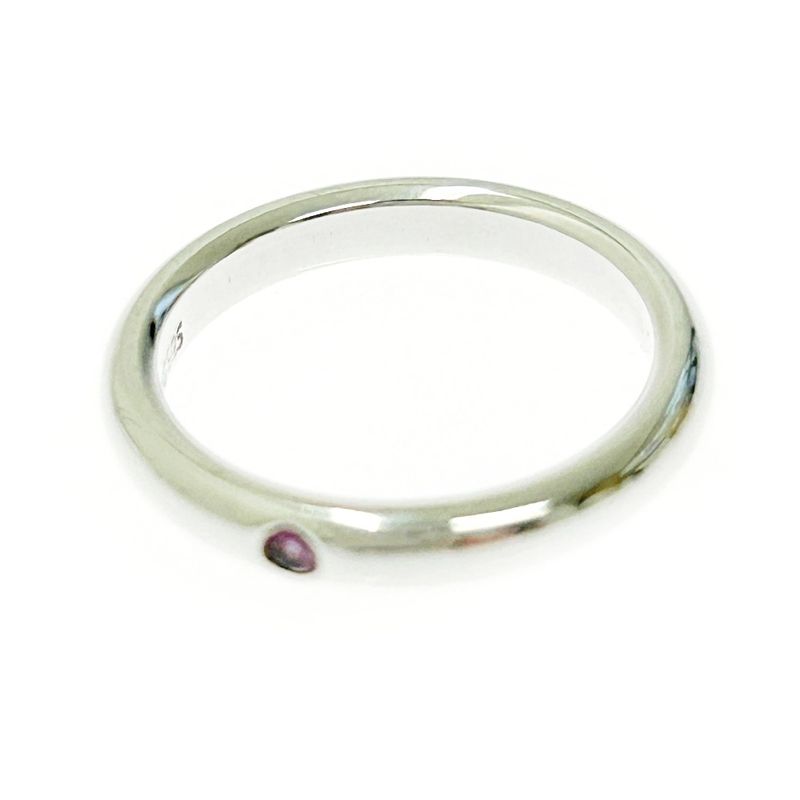 Tiffany & Co Tiffany & Co Silver Pink Sapphire Stacking Band Ring 2.5g 925