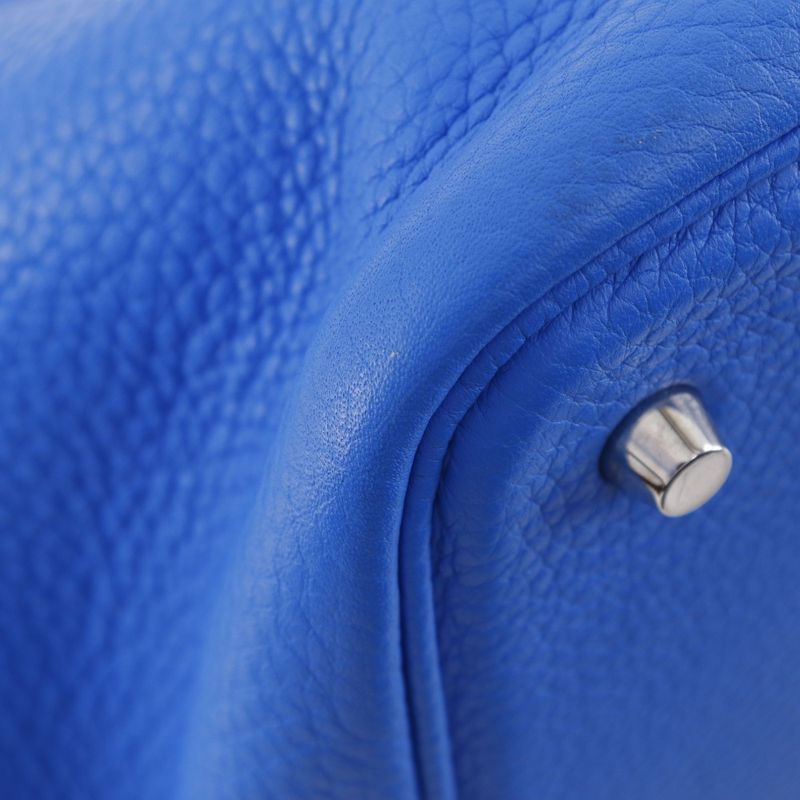 Hermes Picotin Lock MM Taurillon Clemence Blue Idylla Blue X Ladies Handbag