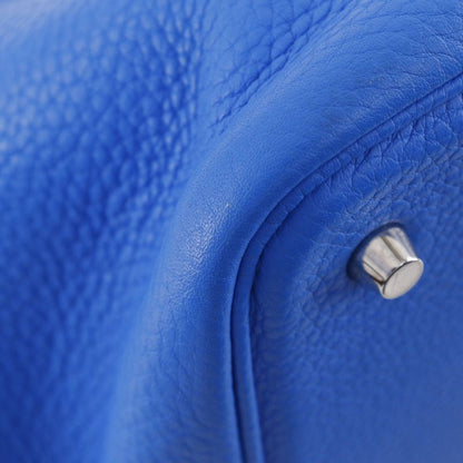 Hermes Picotin Lock MM Taurillon Clemence Blue Idylla Blue X Ladies Handbag