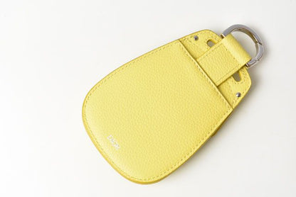 Dior Card Case Coin Case With Key Ring Mini Wallet With Saddle Bag Motif Yellow