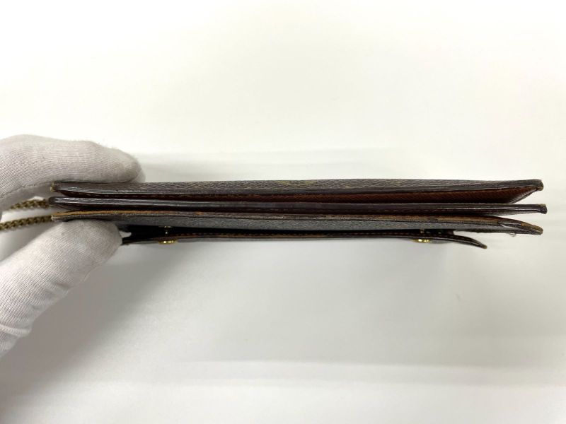 Louis Vuitton Monogram Portefeuille Accordion Long Chain Wallet M58008 Brown