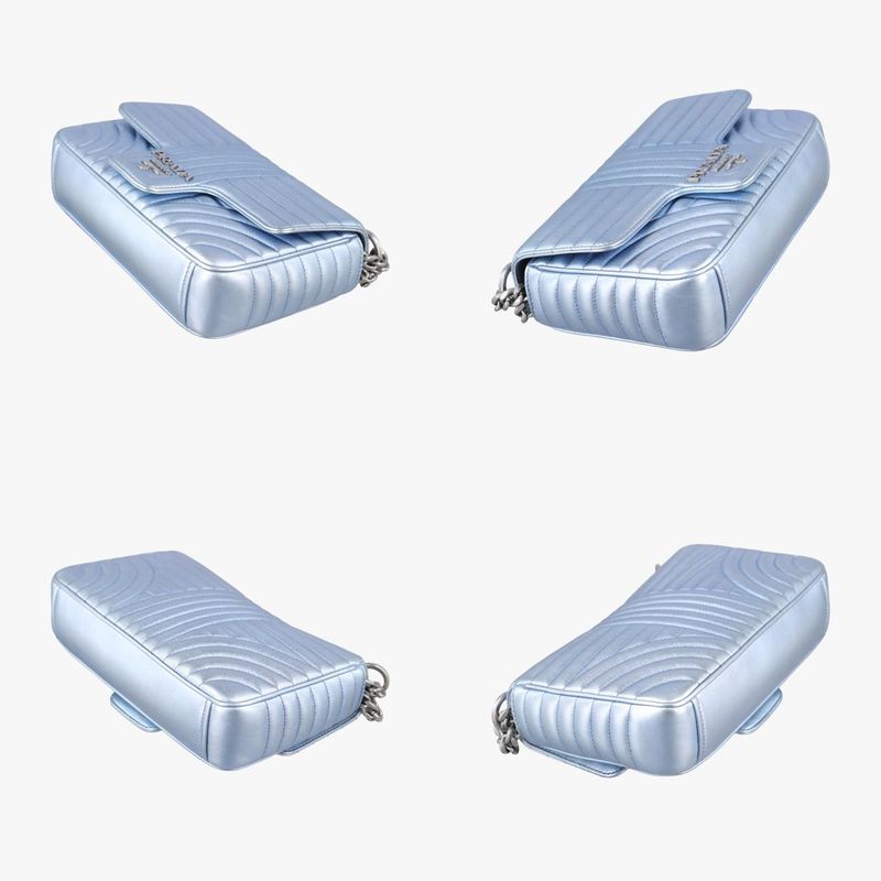 Prada Diagram Blue Leather 1bd1087/6