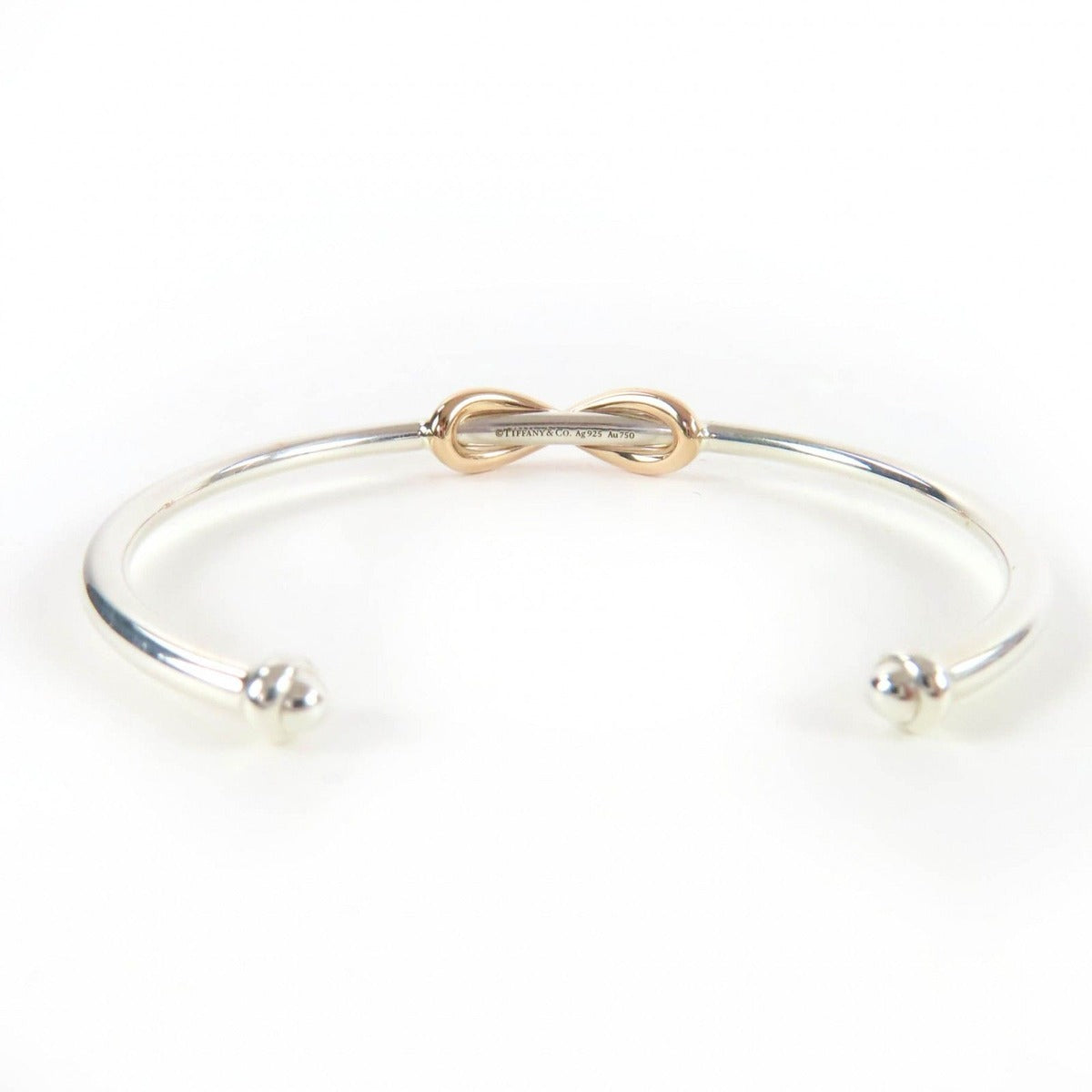 Tiffany & Co Infinity Bangle Combination 925 18k Silver Gold Weight Handbag — view 4