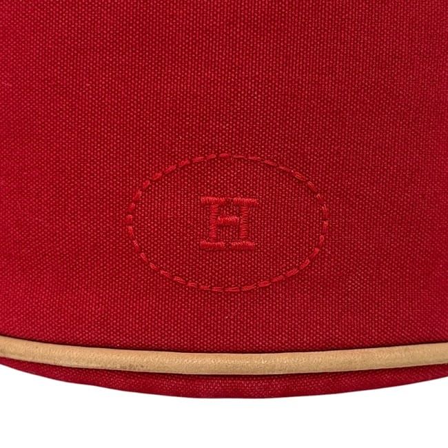 Hermes Drawstring Backpack Porochon Mimir PM Red Cotton Preowned