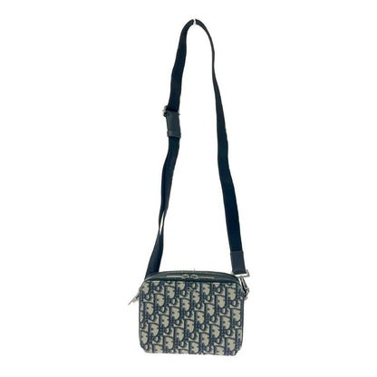 Dior 2 yse Canvas Leather Oblique Strap Pouch Shoulder Bag