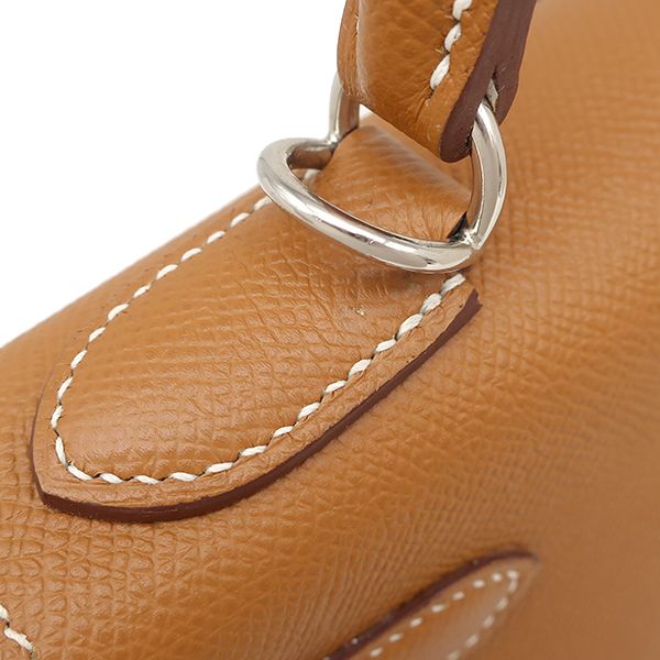 Hermes 2-Way Bag Kelly 28 Outer Stitch Vaux Epson Gold Silver Hardware Brown