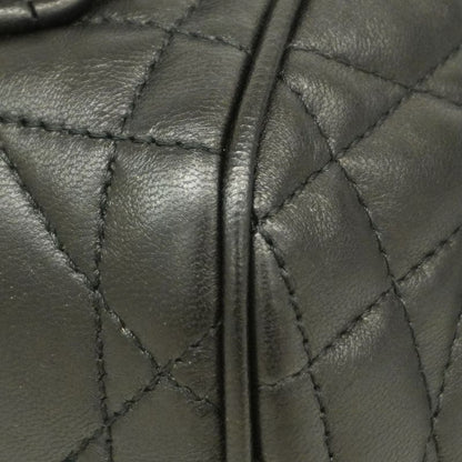 Christian Dior Backpack Daypack Canage Caro Leather Black Gold Hardware Women