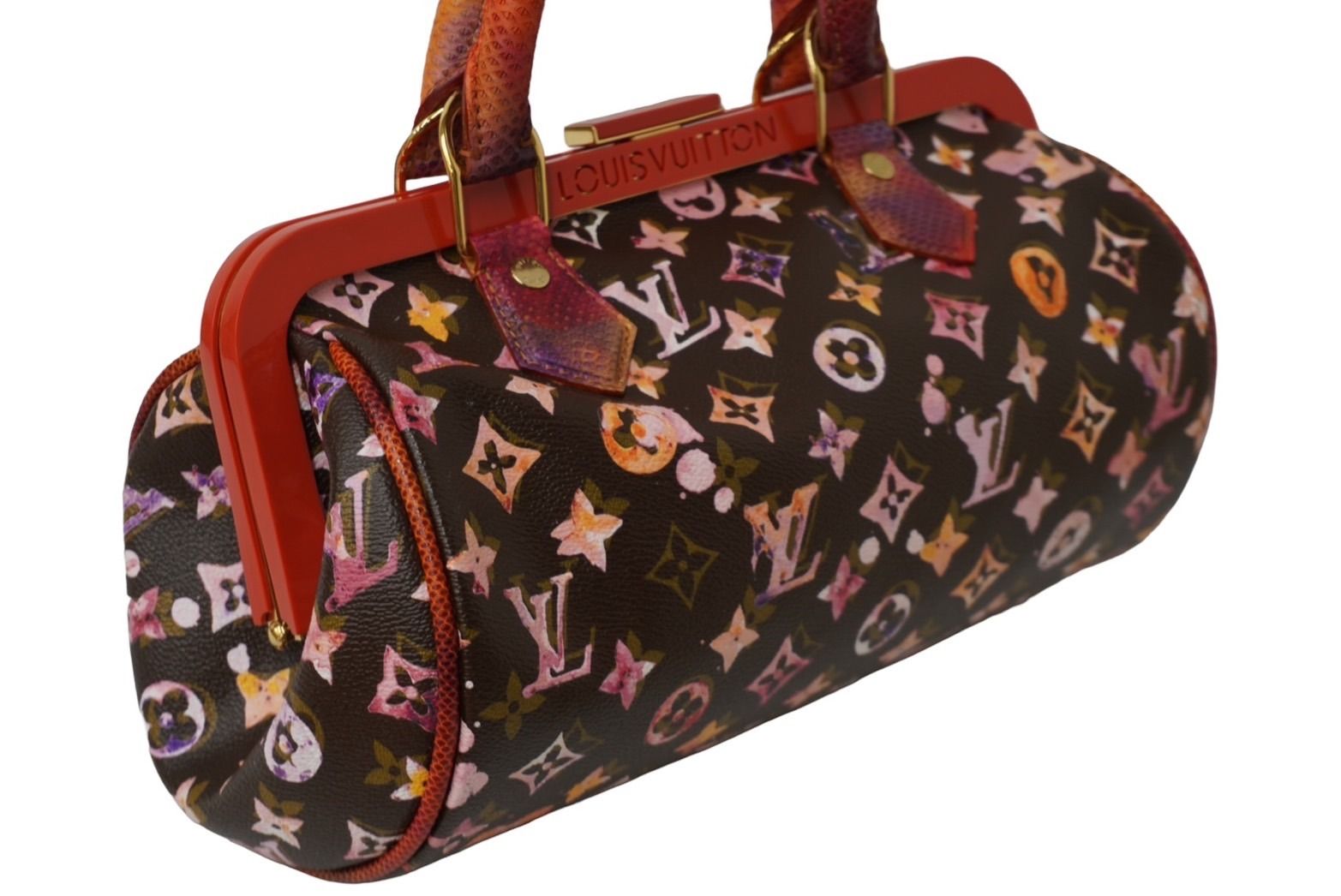 Louis Vuitton Monogram Water Color Richard Prince Papillon Handbag Brown — view 4