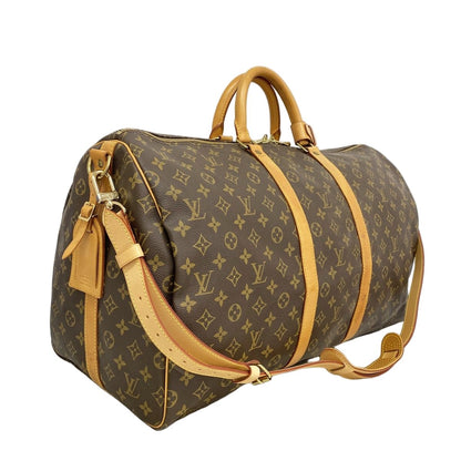 Louis Vuitton Boston Bag Monogram Keepall Bandouliere 55 Brown — view 2