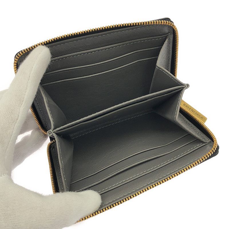 Balenciaga Coin Case Mini Wallet - Black - Men's
