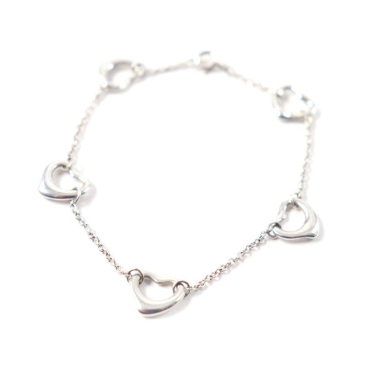 Tiffany & Co Open Heart 5P Bracelet Accessory Sv925 Silver Weight