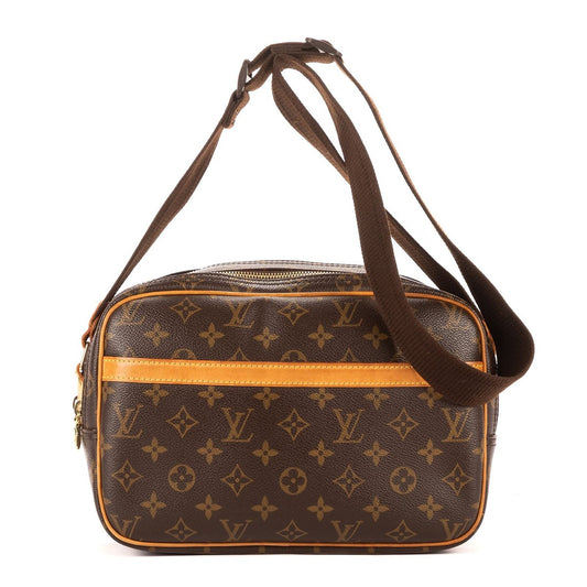 Louis Vuitton Reporter Brown Monogram Canvas Shoulder Bag