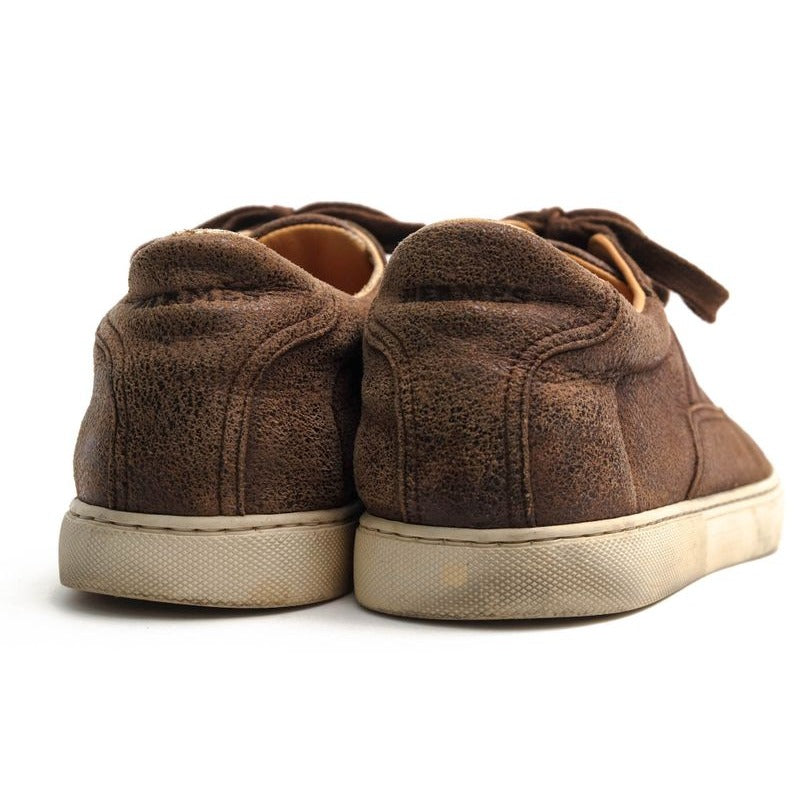 Hermes Shoes Sneakers Low Cut Men Leather Dark Brown Quicker Sneaker — view 4