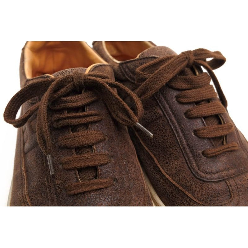 Hermes Shoes Sneakers Low Cut Men Leather Dark Brown Quicker Sneaker — view 6
