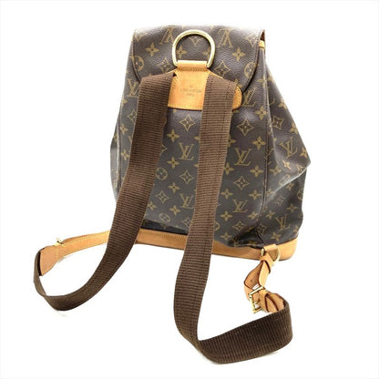 Louis Vuitton Montsouris Backpack Monogram Canvas M51135 Brown Gold Hardware