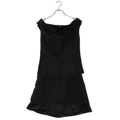 Louis Vuitton Rw131 a F3 Bl22 pfc Sk14 Nylon Sleeveless Vest Flared Skirt Set