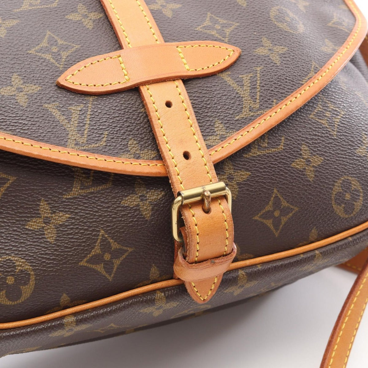 Louis Vuitton Shoulder Bag Saumur 30 Canvas Leather — view 11