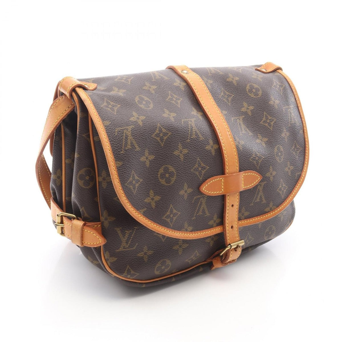 Louis Vuitton Shoulder Bag Saumur 30 Canvas Leather — view 2