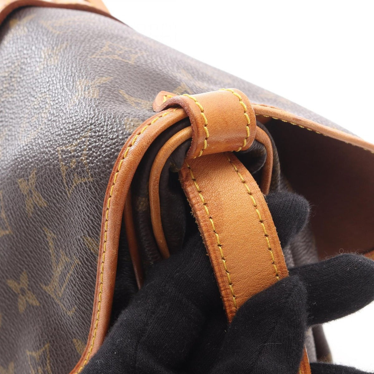 Louis Vuitton Shoulder Bag Saumur 30 Canvas Leather — view 10
