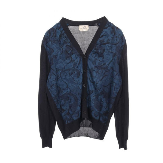 Hermes Cardigan Navy Silk