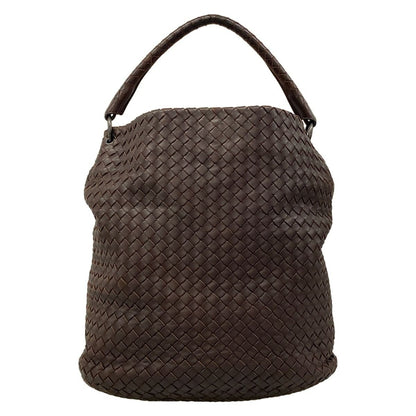 Bottega Veneta Handbag Intrecciato Dark Brown Leather