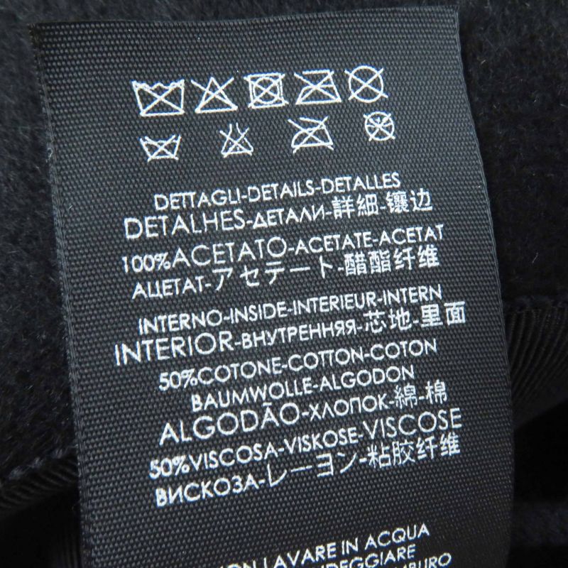 Gucci Rabbit Felt Wide Brim Hat Black Dark Navy XL 60 Genuine