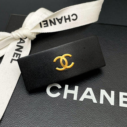 Chanel CC Logo Barrette Hair Black