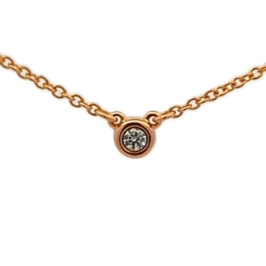 Tiffany & Co Elsa Peretti by the Yard Diamond Necklace Pendant 18k Yellow Gold