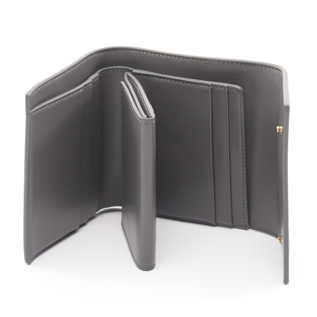 Celine Trifold Wallet Small Gray Leather — view 3