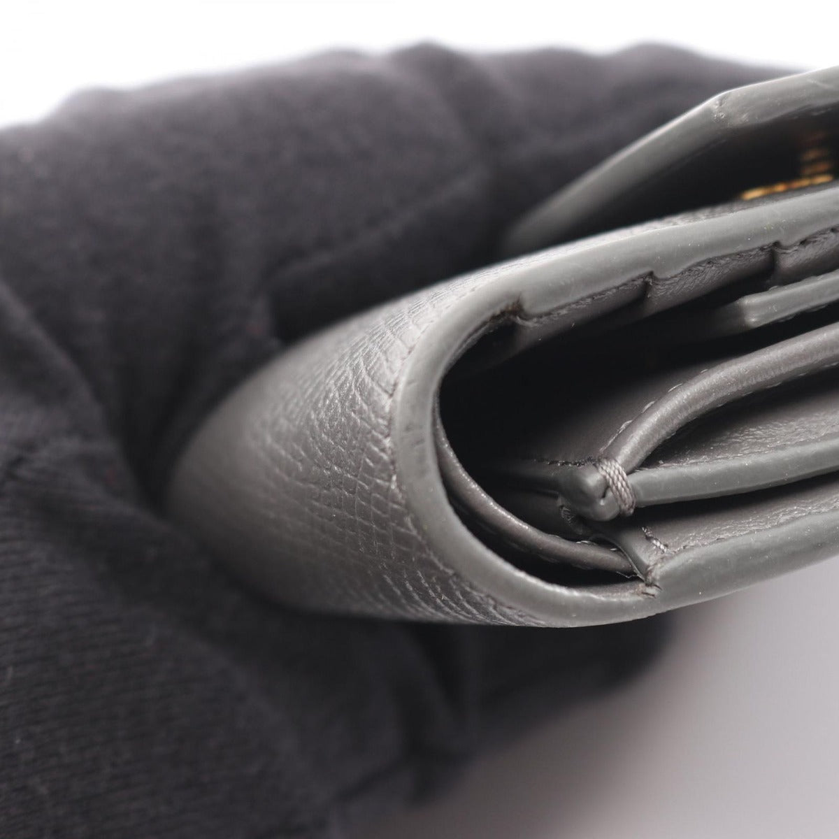 Celine Trifold Wallet Small Gray Leather — view 8