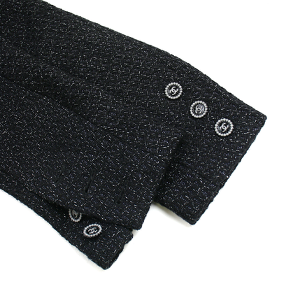 Chanel 24aw Bow Tie Collar Coco Mark Button Tweed Short Jacket P78054v69891