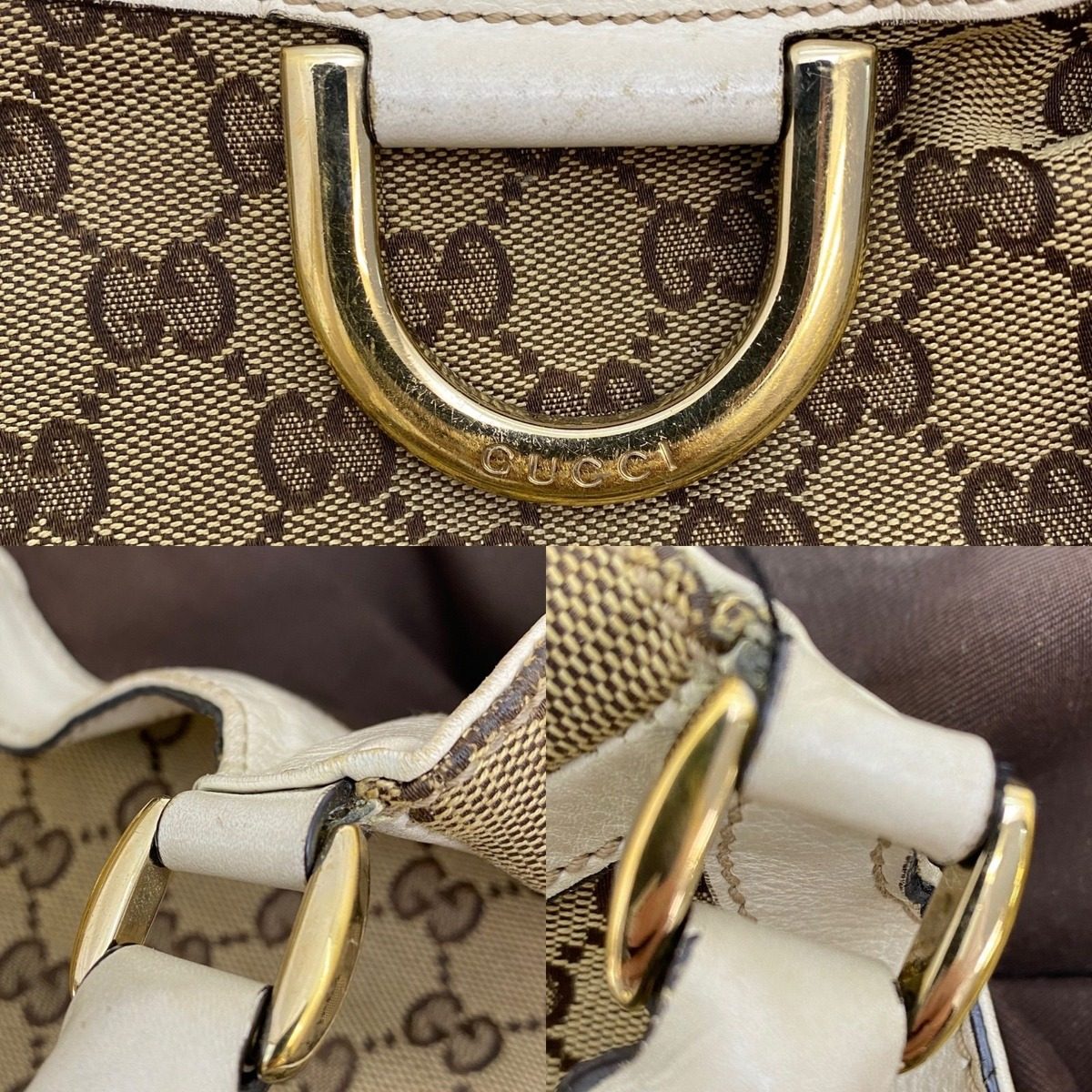 Gucci Tote GG Canvas Abbey Business Travel White — view 12
