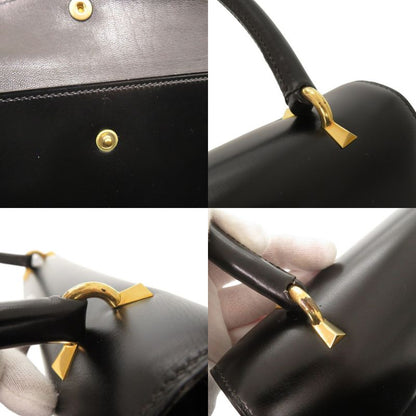 Hermes Vintage Leather Black Handbag Black 1126 Hermes