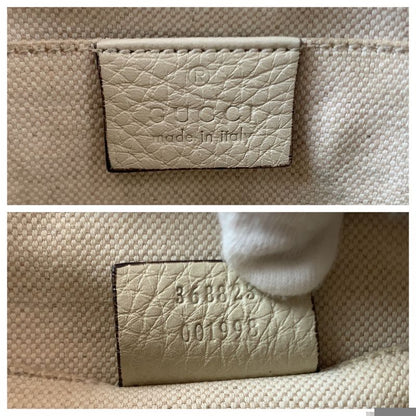 Gucci Bamboo Ivory Brown Gold Hardware Leather 368823 Handbag Women 504677