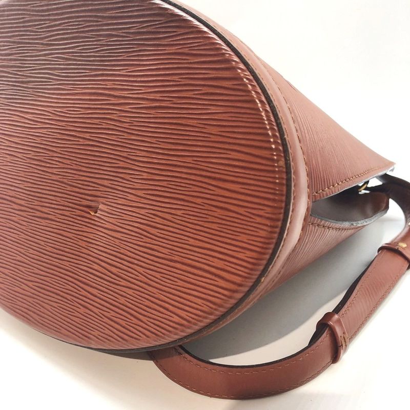 Louis Vuitton Epi Cluny M52253 Shoulder Bag Kenya Brown Ladies Used 005834