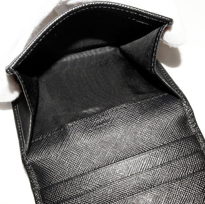 Prada Coin Case Card Case Saffiano Calf Black Nero