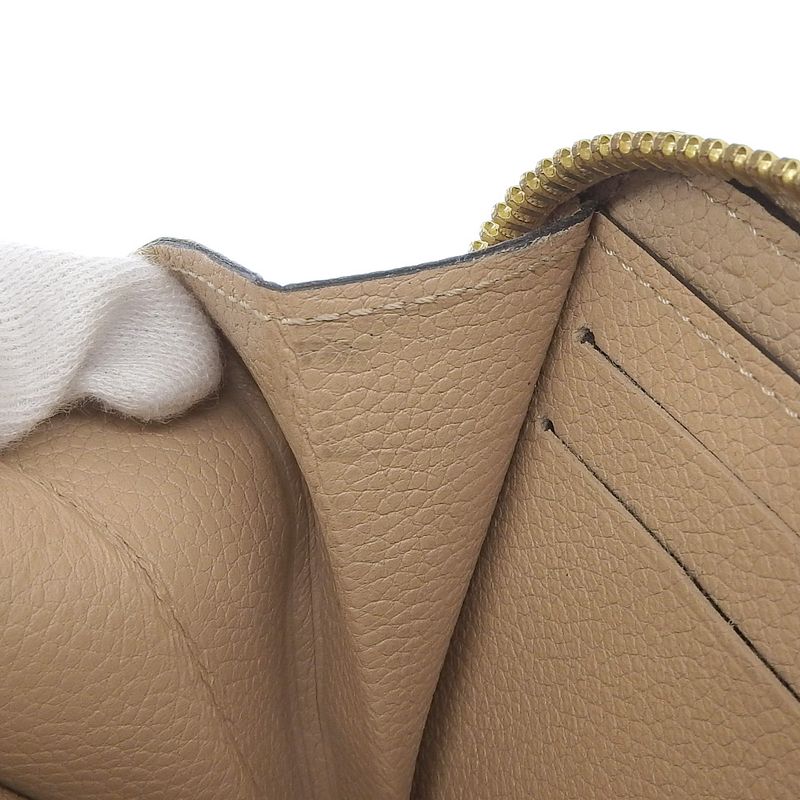 Louis Vuitton Portefeuille Clemence M60173 Monogram Empreinte Dune Beige Sp4154