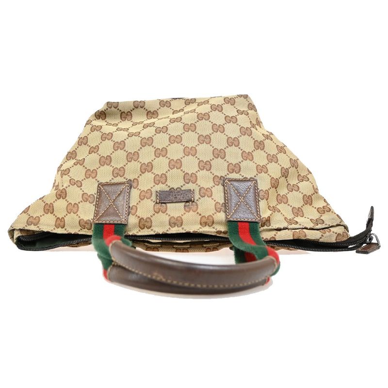 Gucci Handbag GG Sherry Canvas Leather 30ka664