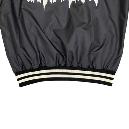 Celine Stajan Back Print Nylon Blouson 2w588495m 44 Size Logo Black White