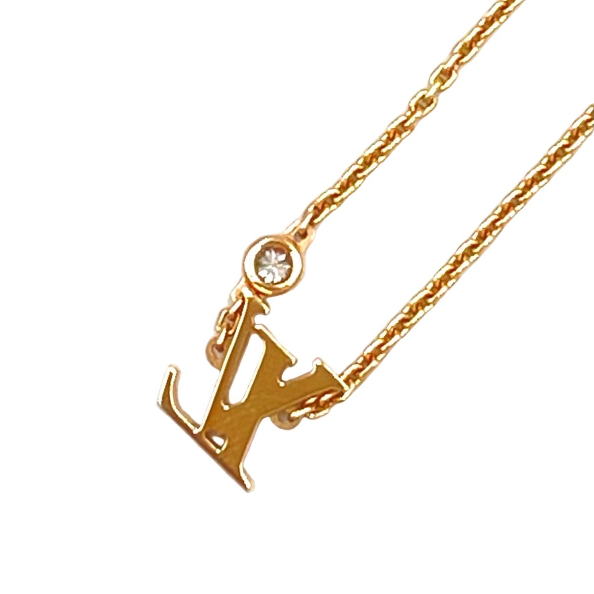 Louis Vuitton Pendentif Idyll Blossom LV Diamond Clear Pink Gold Necklace — view 2