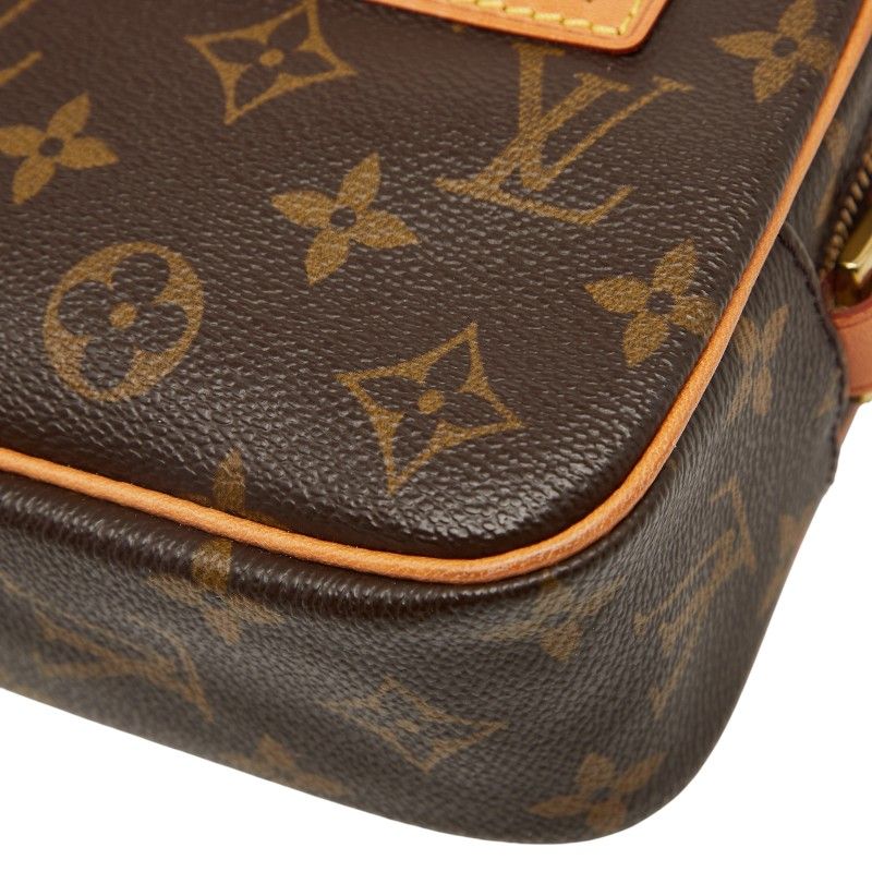 Louis Vuitton Monogram Pochette Cité One Shoulder Bag M51183 Brown PVC Leather