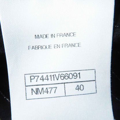 CHANEL 23P P74411 Silk Coco All Over Pattern And Stripes Cache-coeur Short