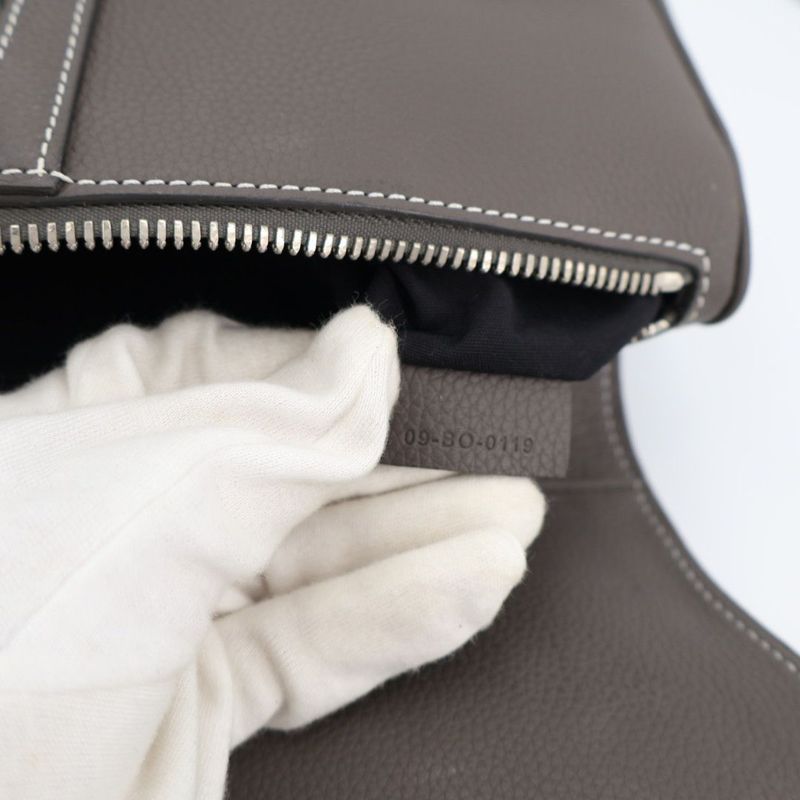 Christian DIOR Saddle Body Bag Leather Dark Navy