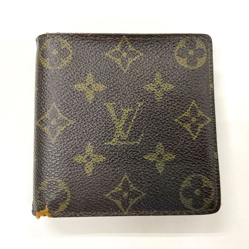 Louis Vuitton Monogram Portefeuille Marco Bifold Wallet M61675 Brown Made In