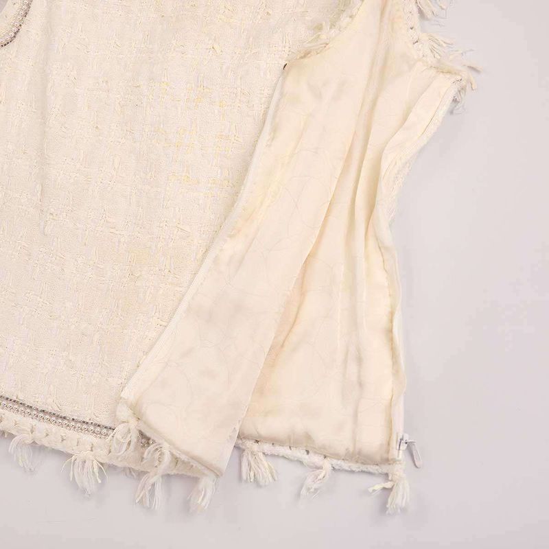 Chanel 2005c Ginza Store Only Faux Pearl Sleeveless Tweed Top P25200v15453