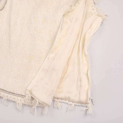 Chanel 2005c Ginza Store Only Faux Pearl Sleeveless Tweed Top P25200v15453