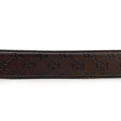 Gucci Belt Brown Cima Interlocking 114984 Excellent Condition