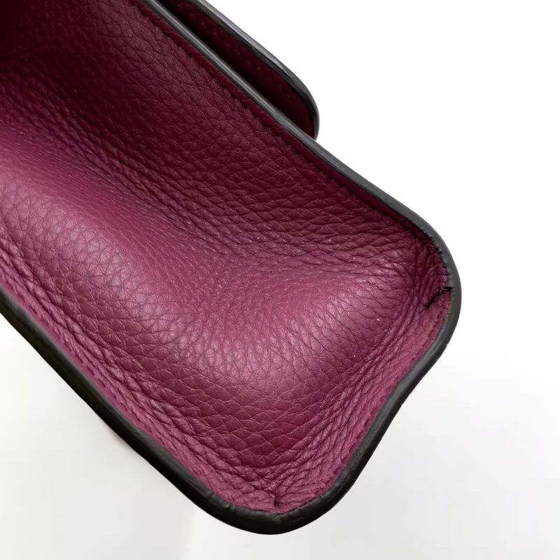 Gucci Bamboo Chain Leather Pink Purple Shoulder Bag Gold 387611